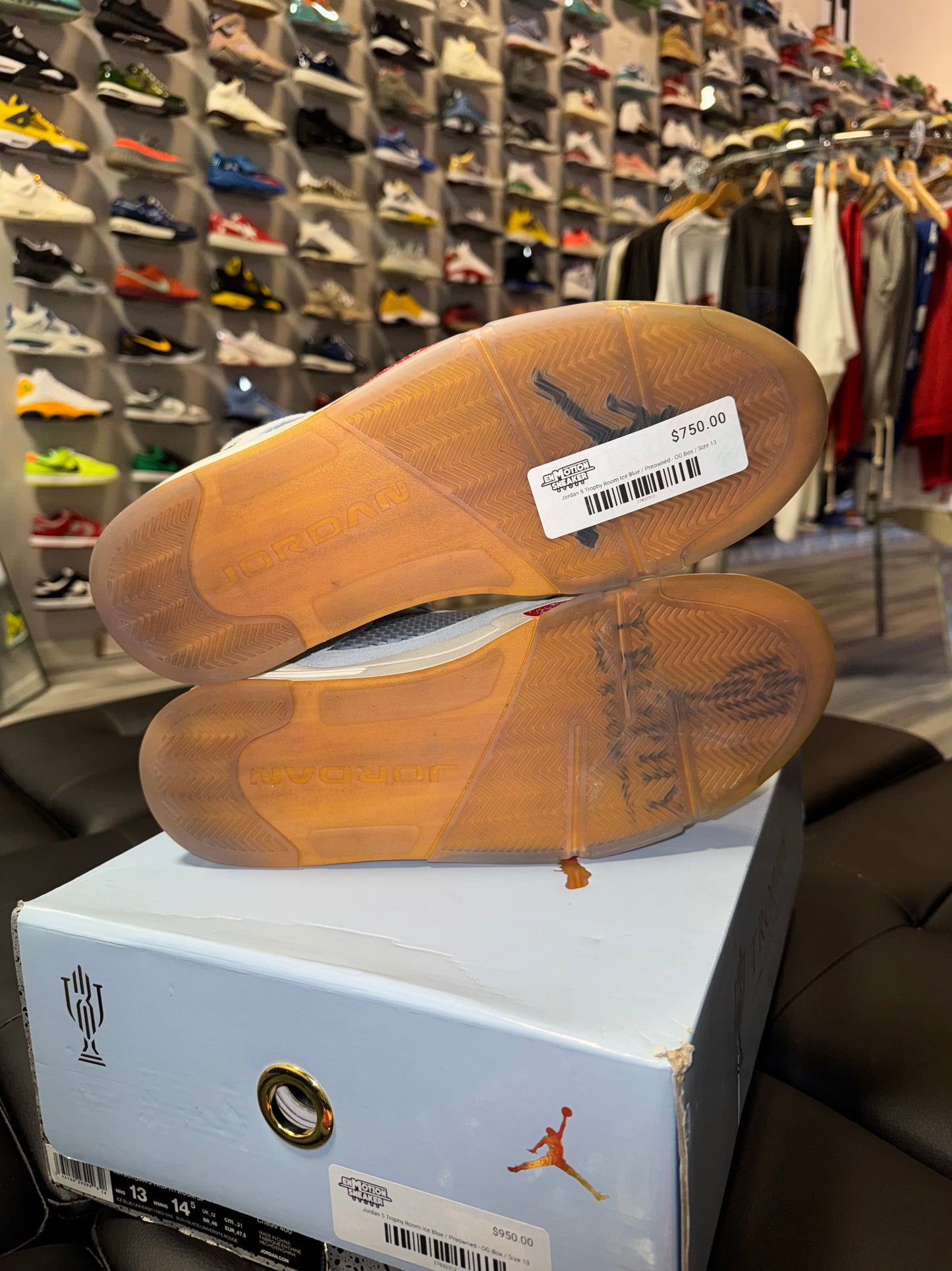 Jordan 5 Trophy Room Ice Blue / Preowned