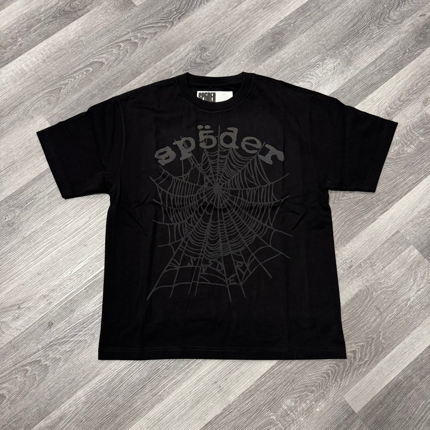 Sp5der OG Web Tee (Black/Black)