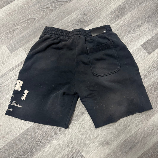 Amiri Collegiate Logo Sweat Shorts (Black)