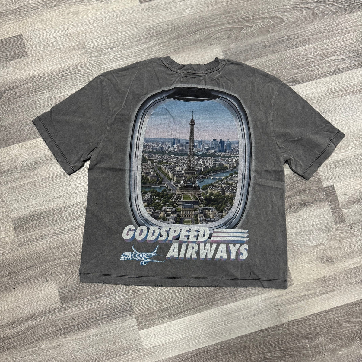 Godspeed Air Paris Tee (Grey Wash)