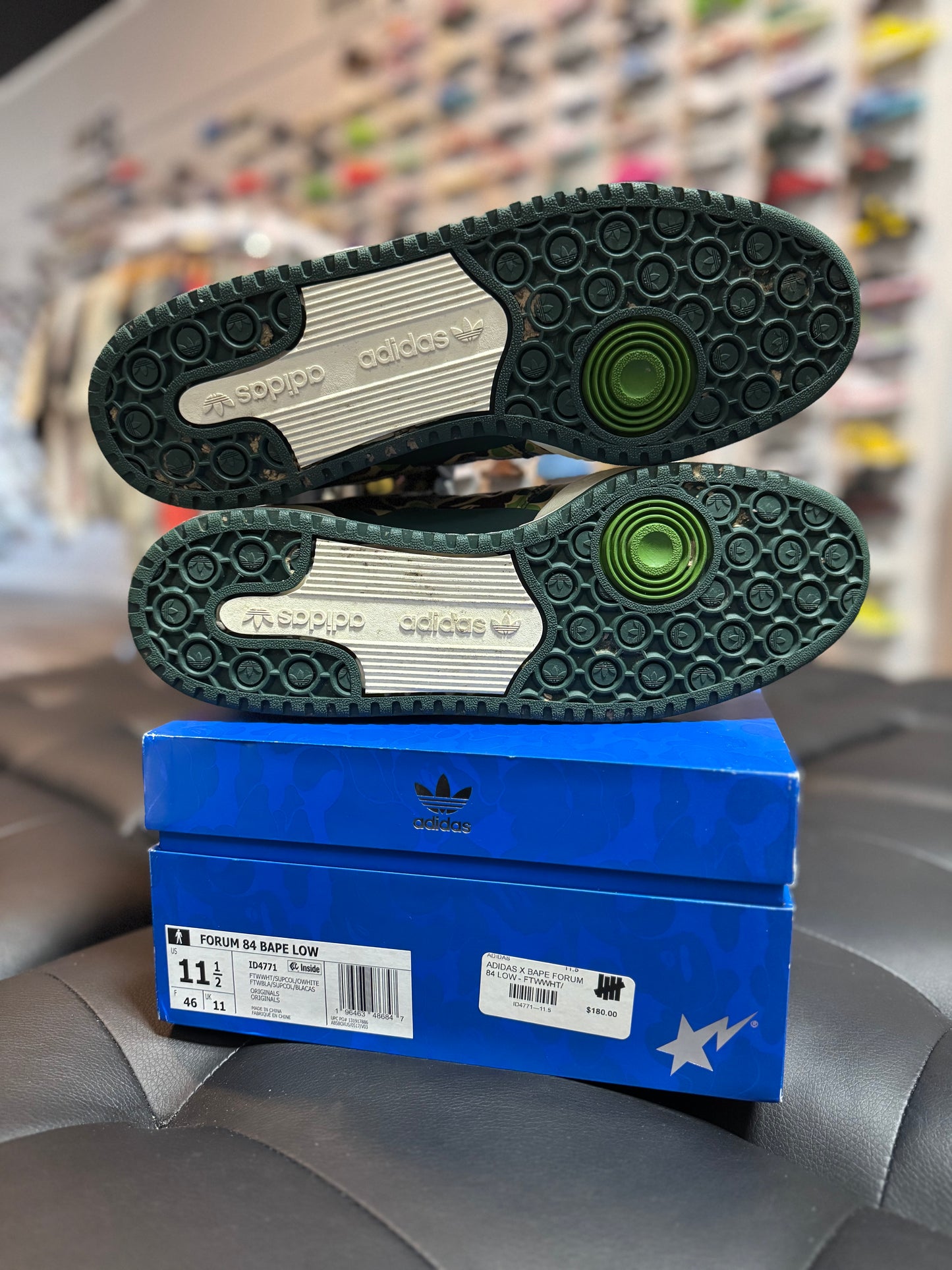Adidas Forum 84 Low Bape Camo Green / Preowned