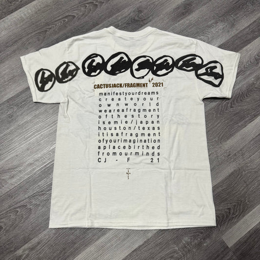 Travis Scott Cactus Jack Fragment Tee (White/Cream/Blue)