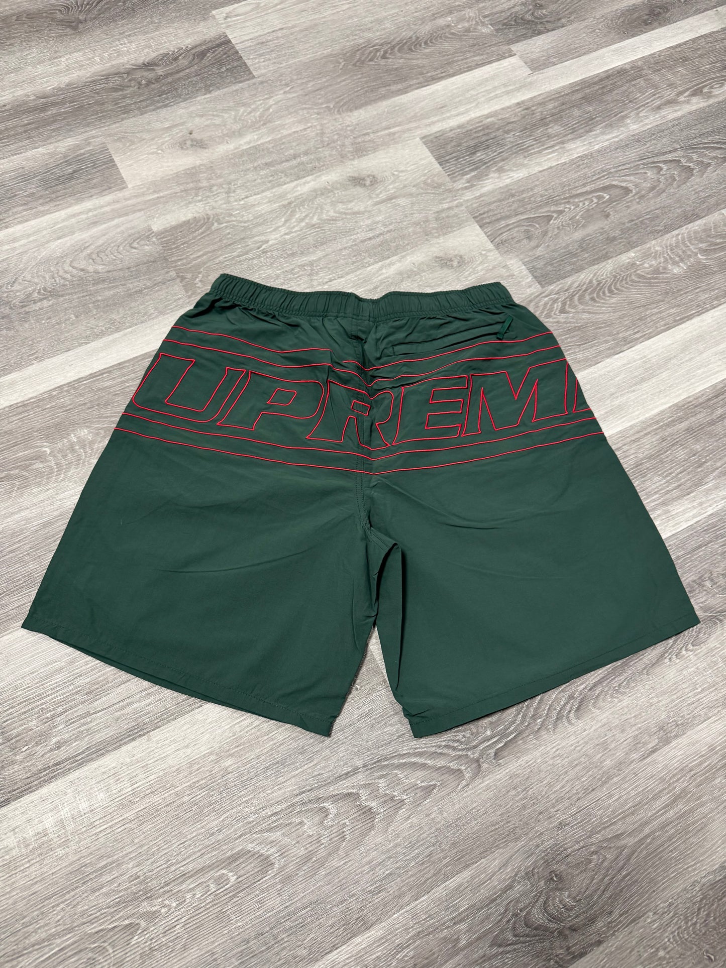 Supreme Big Logo Nylon Shorts (Green)