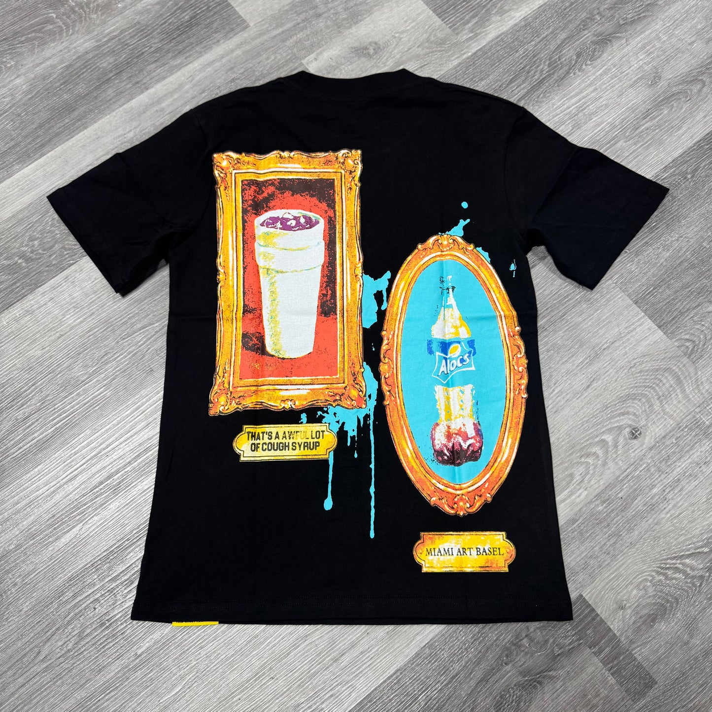 Thats a Awful Lot of Cough Syrup Wall of Drank Tee (Black)