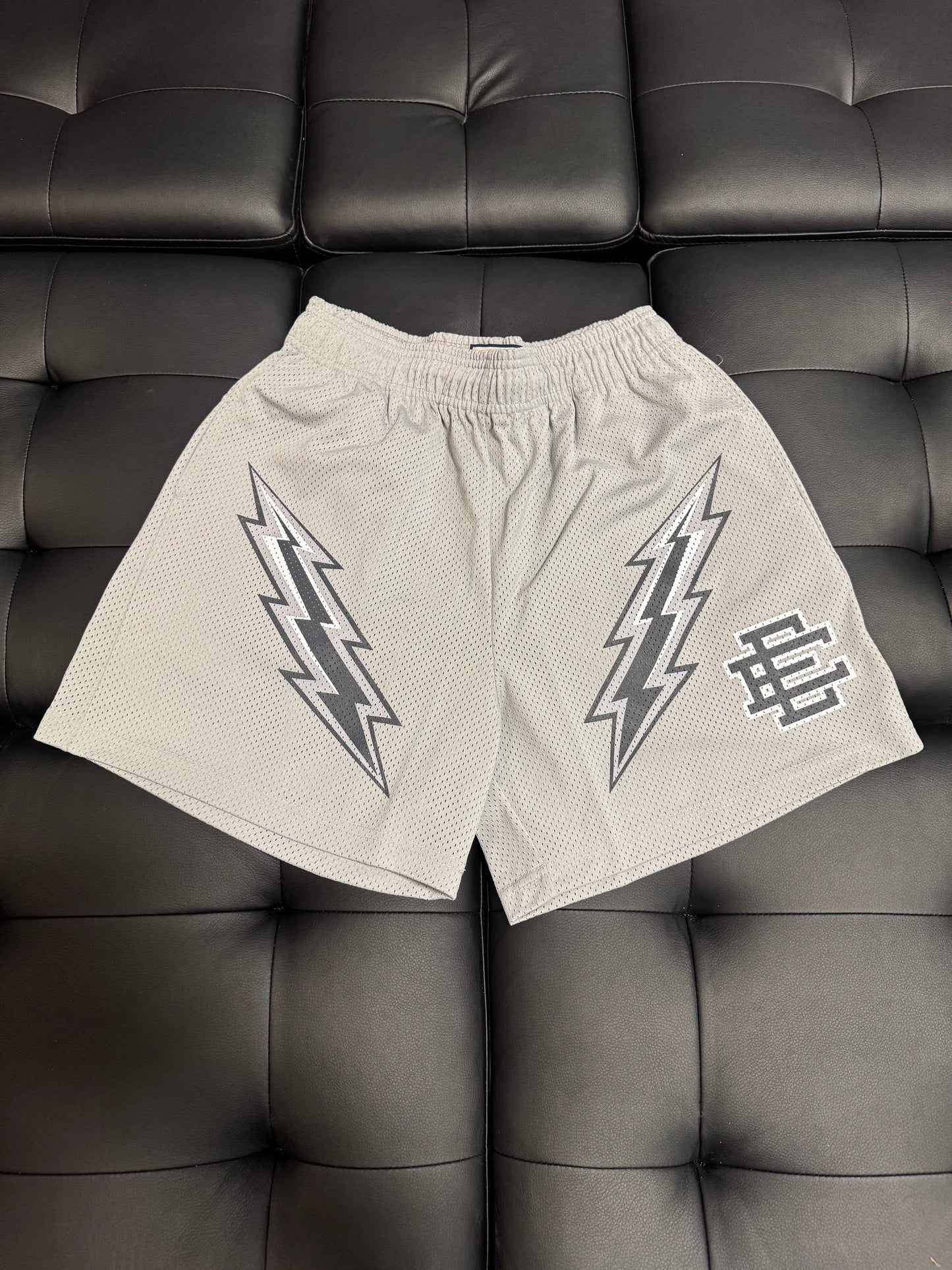 Eric Emanuel Lightning Bolt Shorts (Grey)