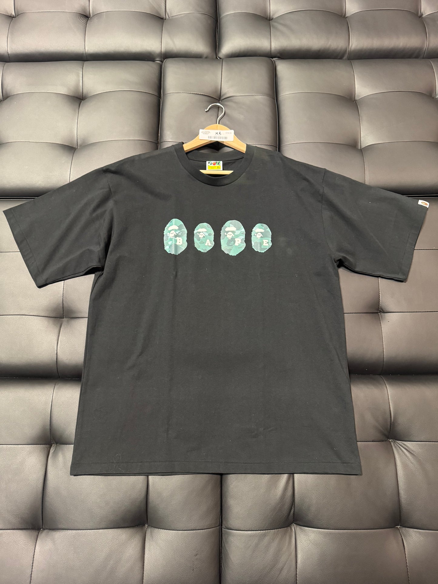 Bape Color Camo Ape Head Tee (Green)