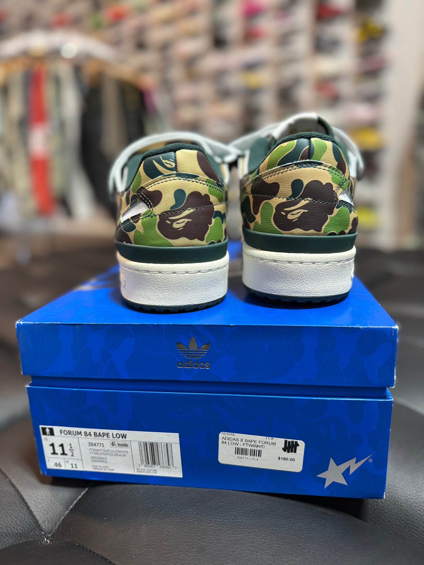 Adidas Forum 84 Low Bape Camo Green / Preowned