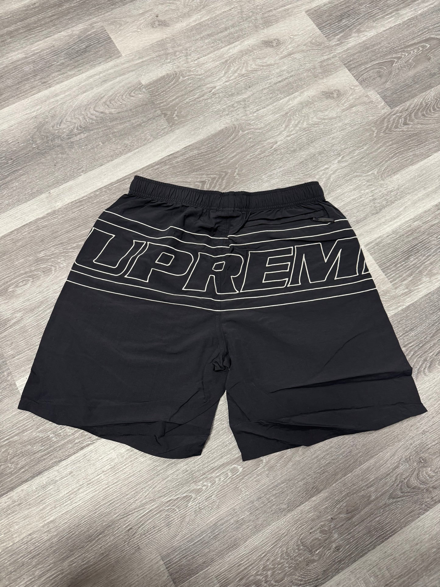 Supreme Big Logo Nylon Shorts (Black)