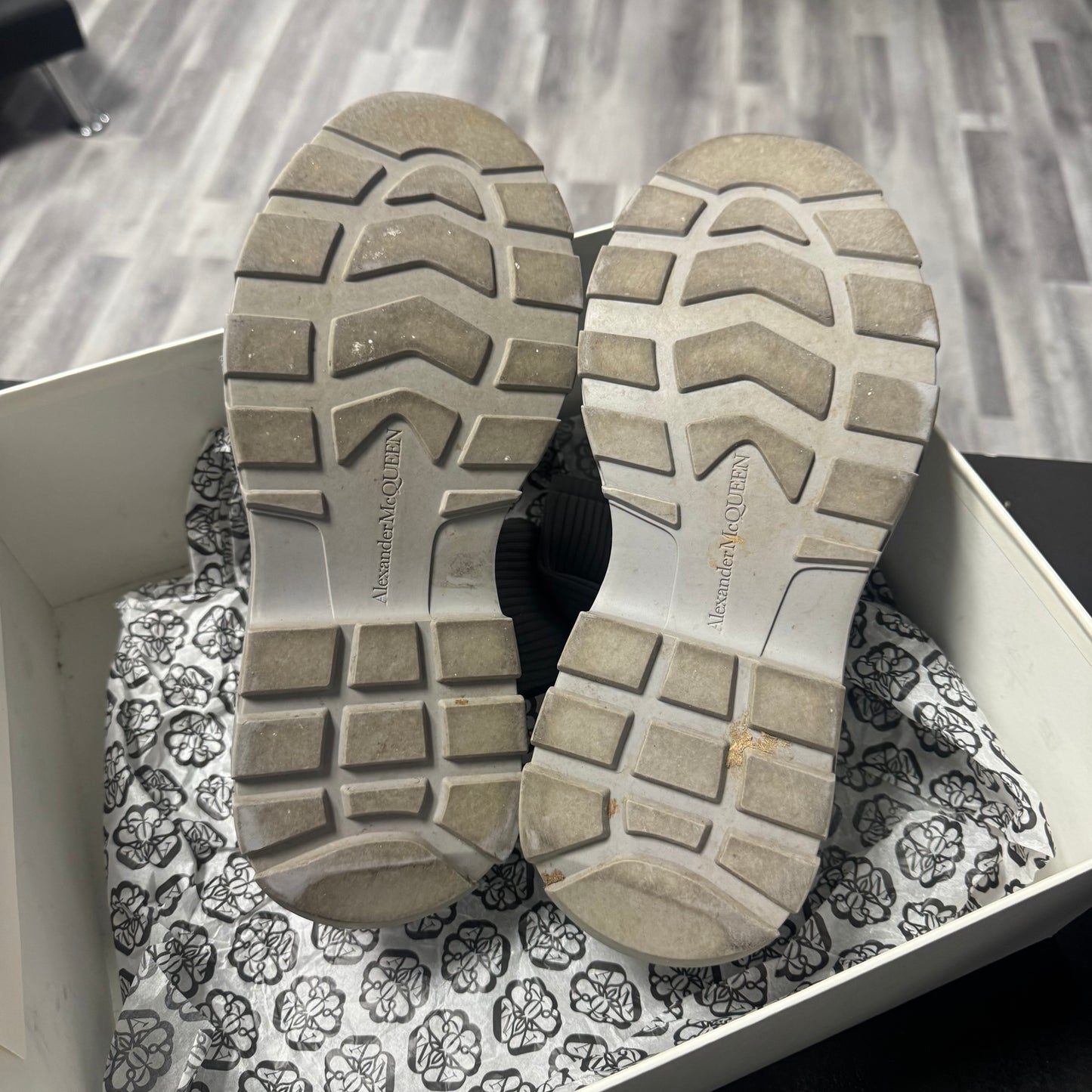 Alexander McQueen Graffiti Tread Boot / Preowned