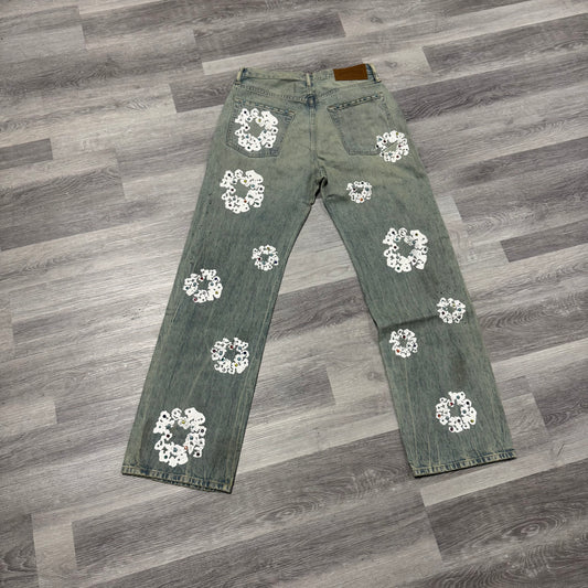 Denim Tears Rhinestone Baggy Dirty Wash Denim Jeans