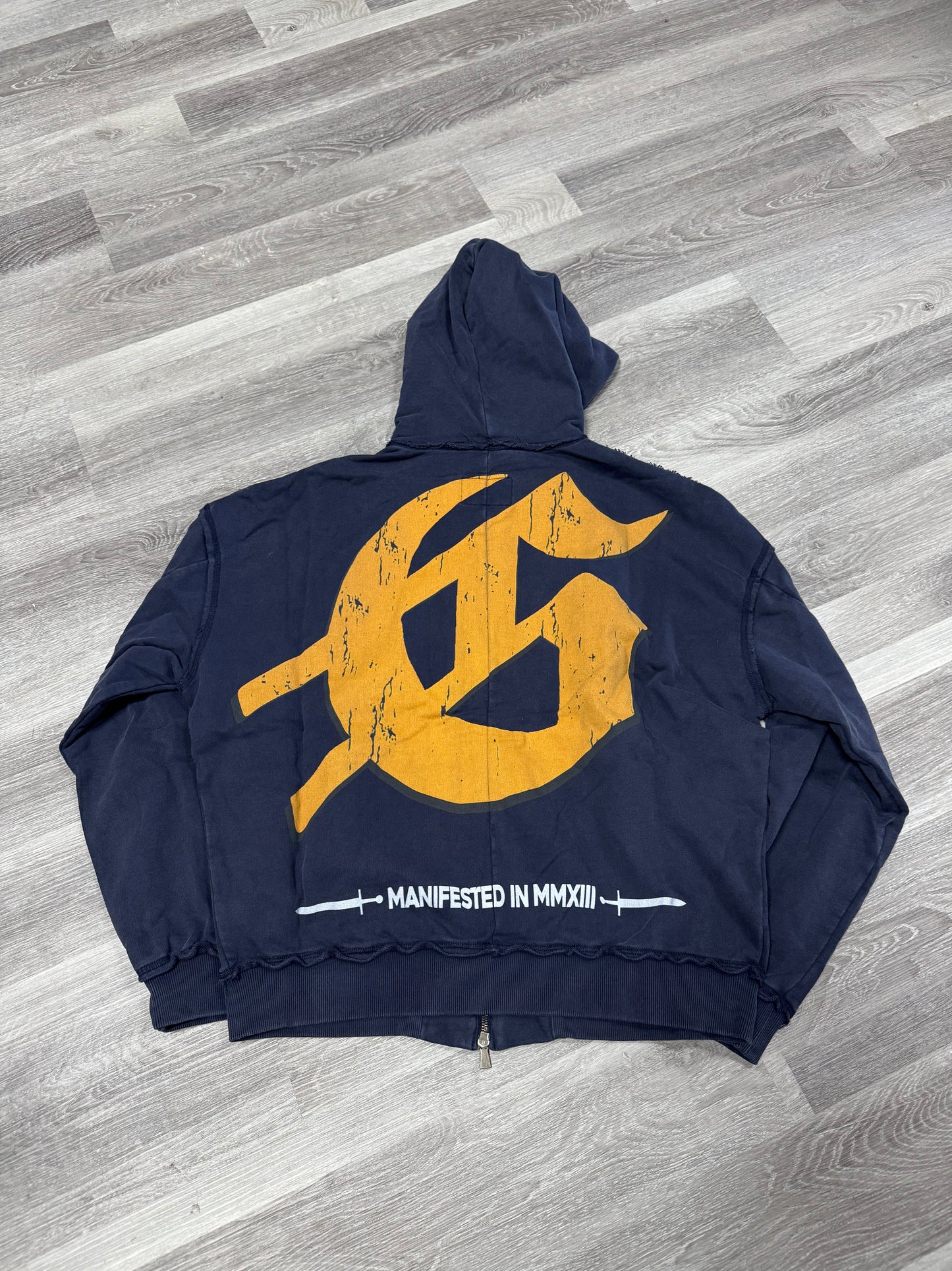 Godspeed Liberty Zip Up Hoodie (Navy Wash)