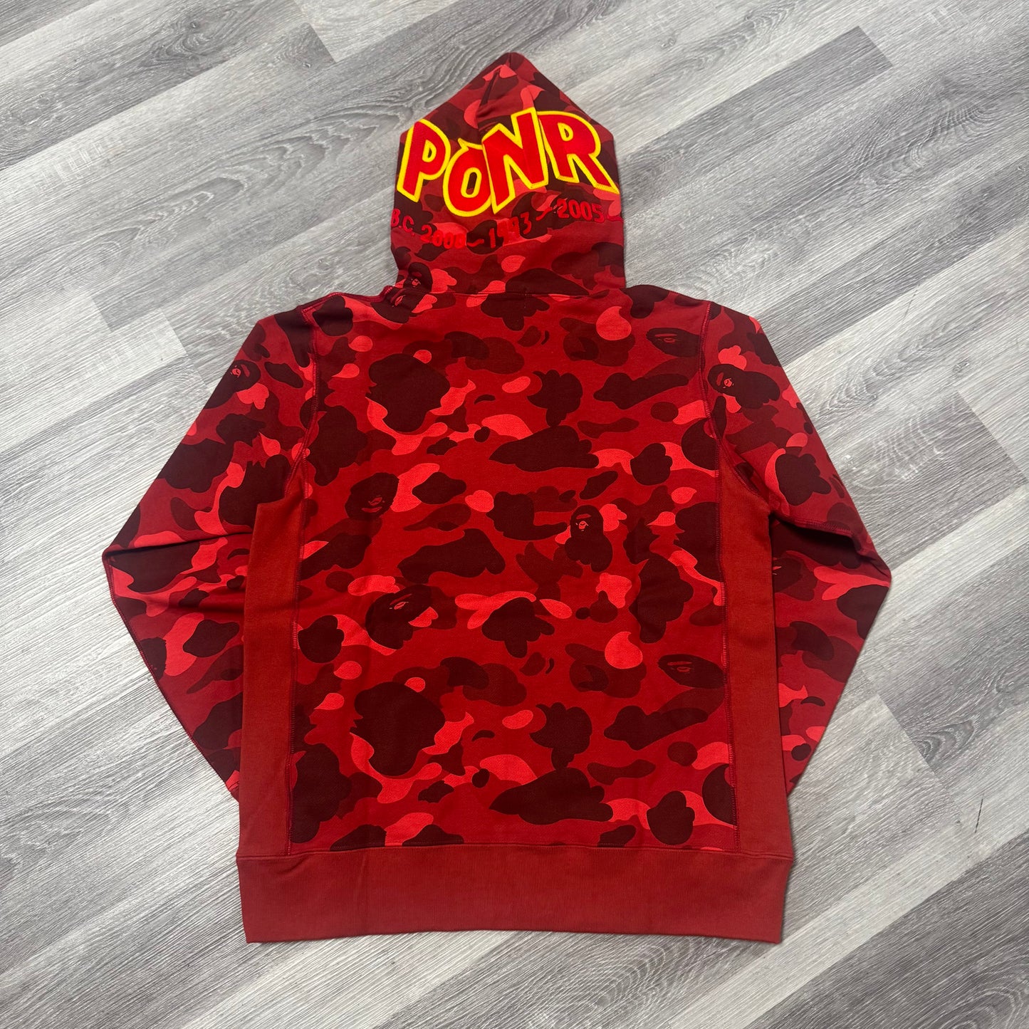 Bape Shark Camo Hoodie (Red)