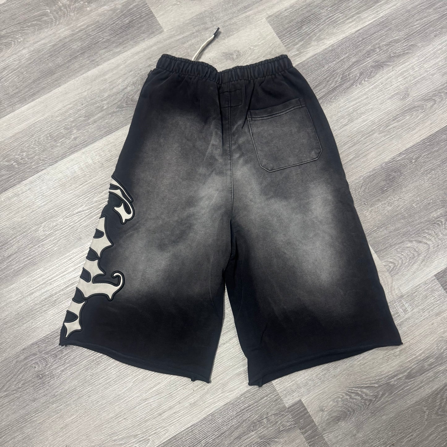 Godspeed OG Logo 3/4 Sweat Shorts (Black Wash)