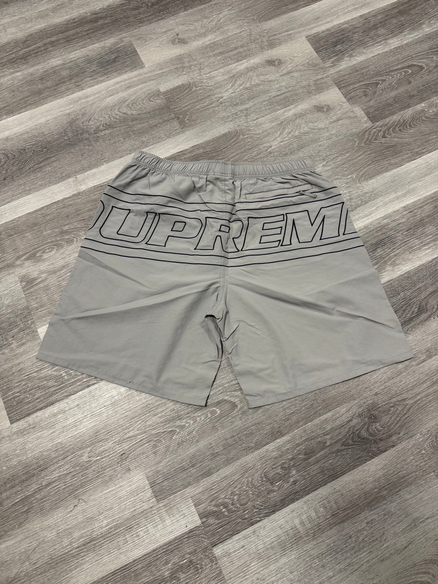 Supreme Big Logo Nylon Shorts (Grey)