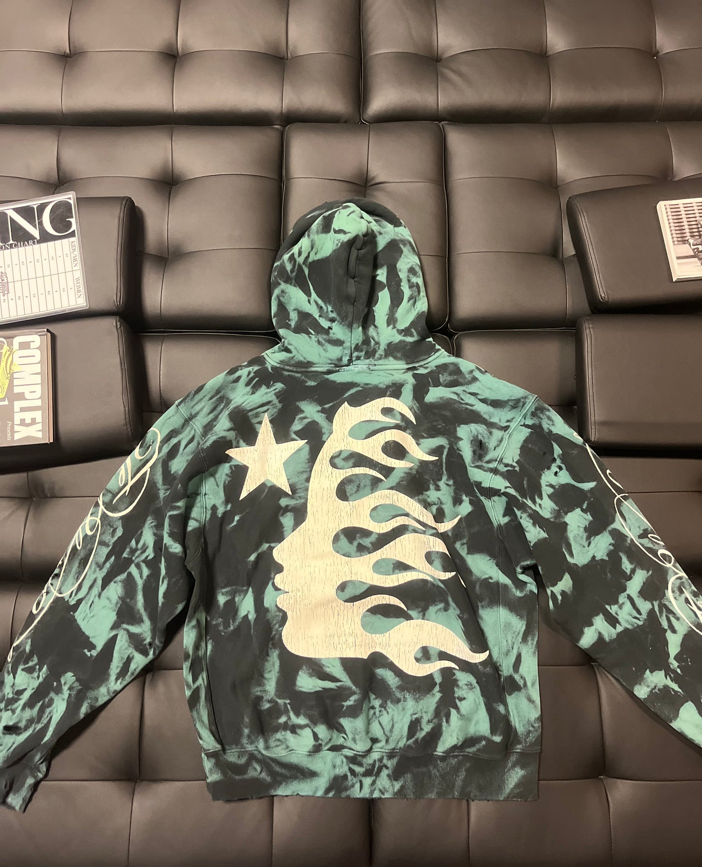 Hellstar Green Marble Hoodie