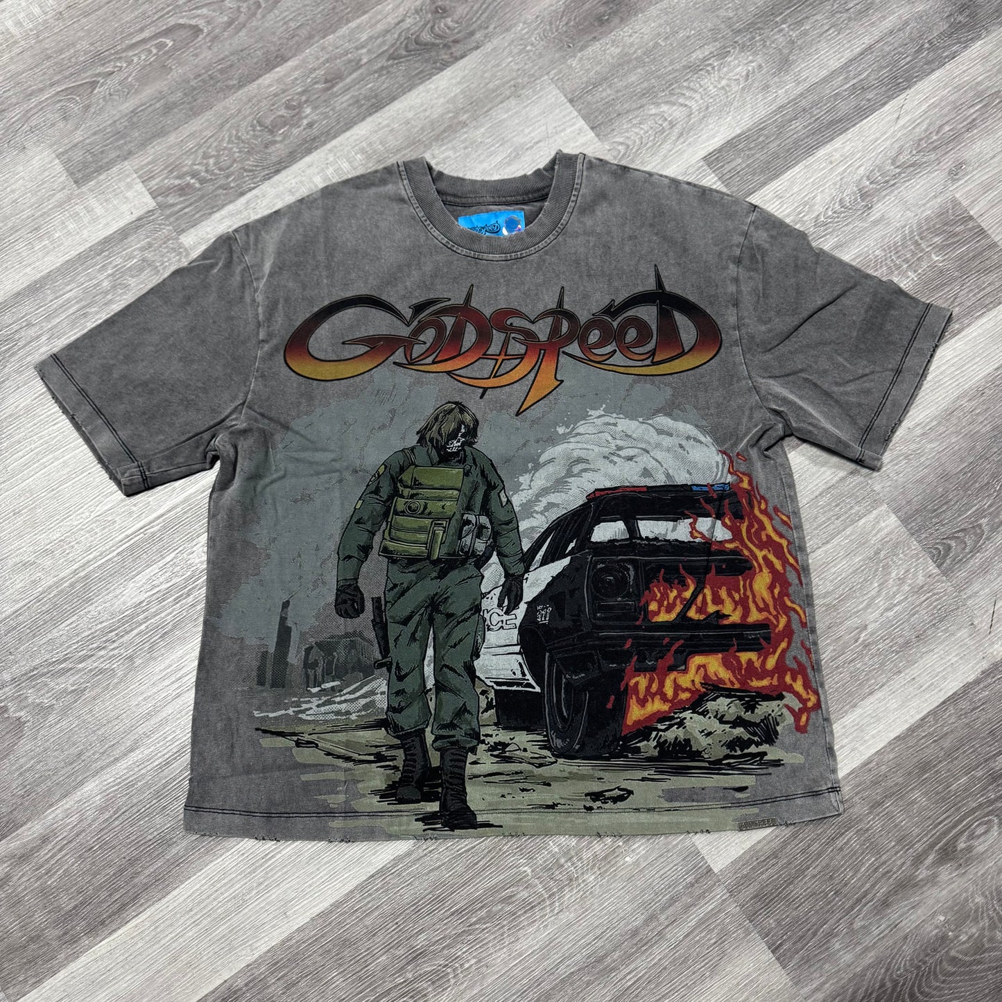 Godspeed Khaos Tee (Grey Wash)