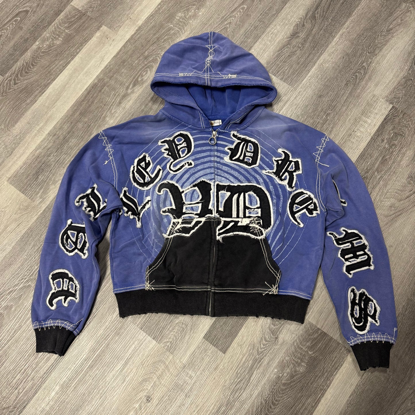 Valley Hypnotic Zip Up Hoodie (Blue)