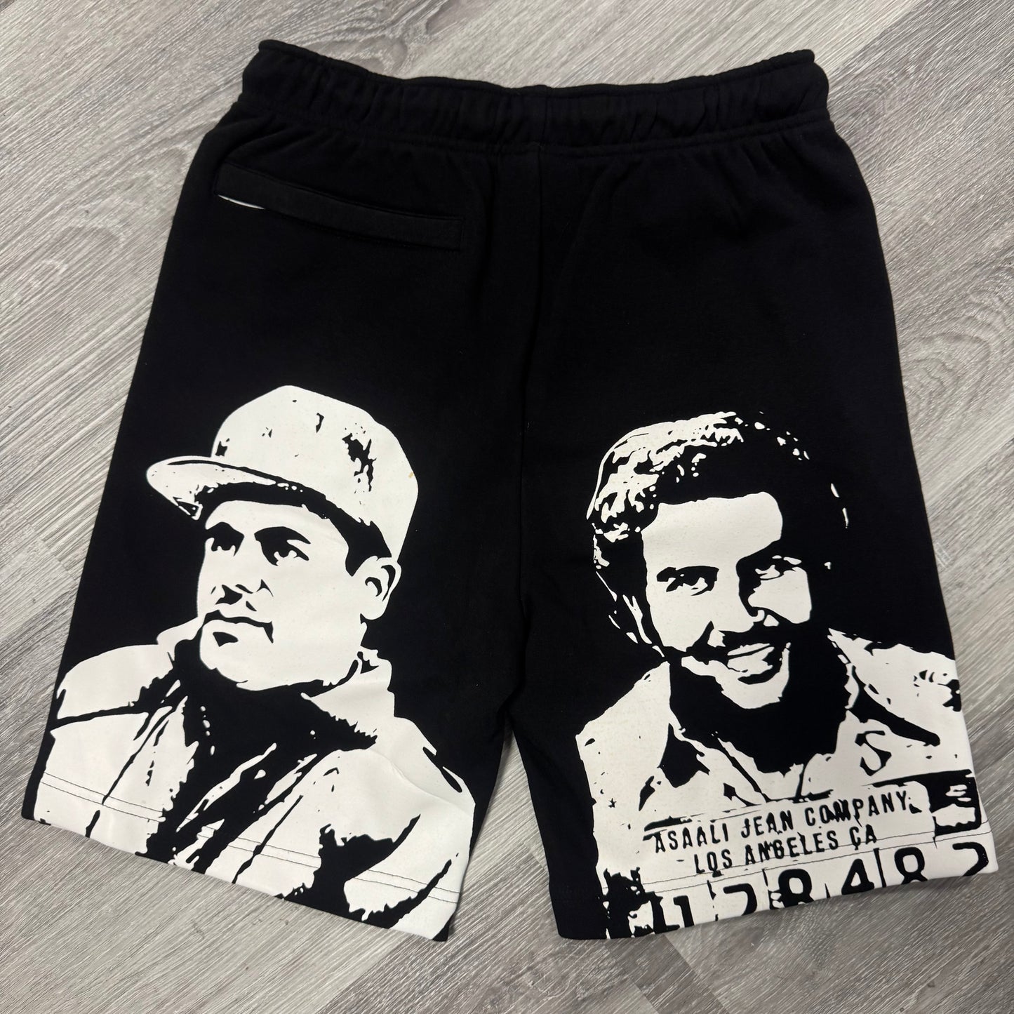 Asaali Cartel Sweat Shorts (Black /White)