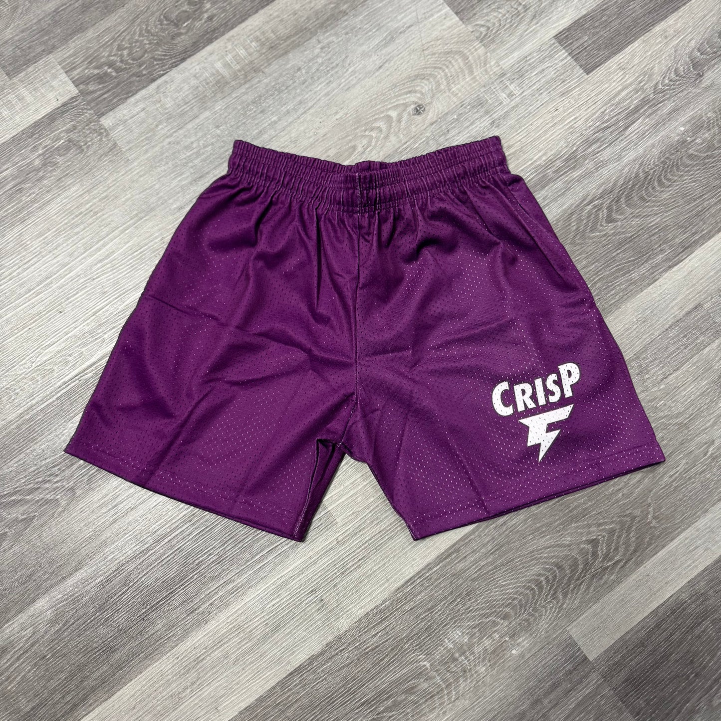 Crispy NYC Logo Mesh Shorts (Purple)