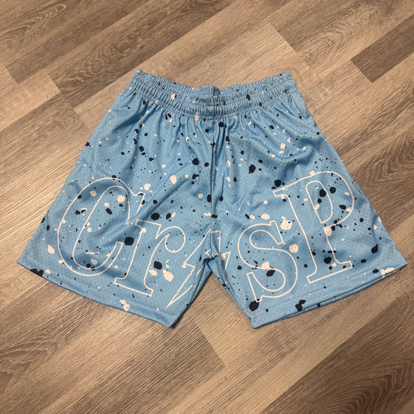 Crispy NYC Blue Cement Mesh Shorts
