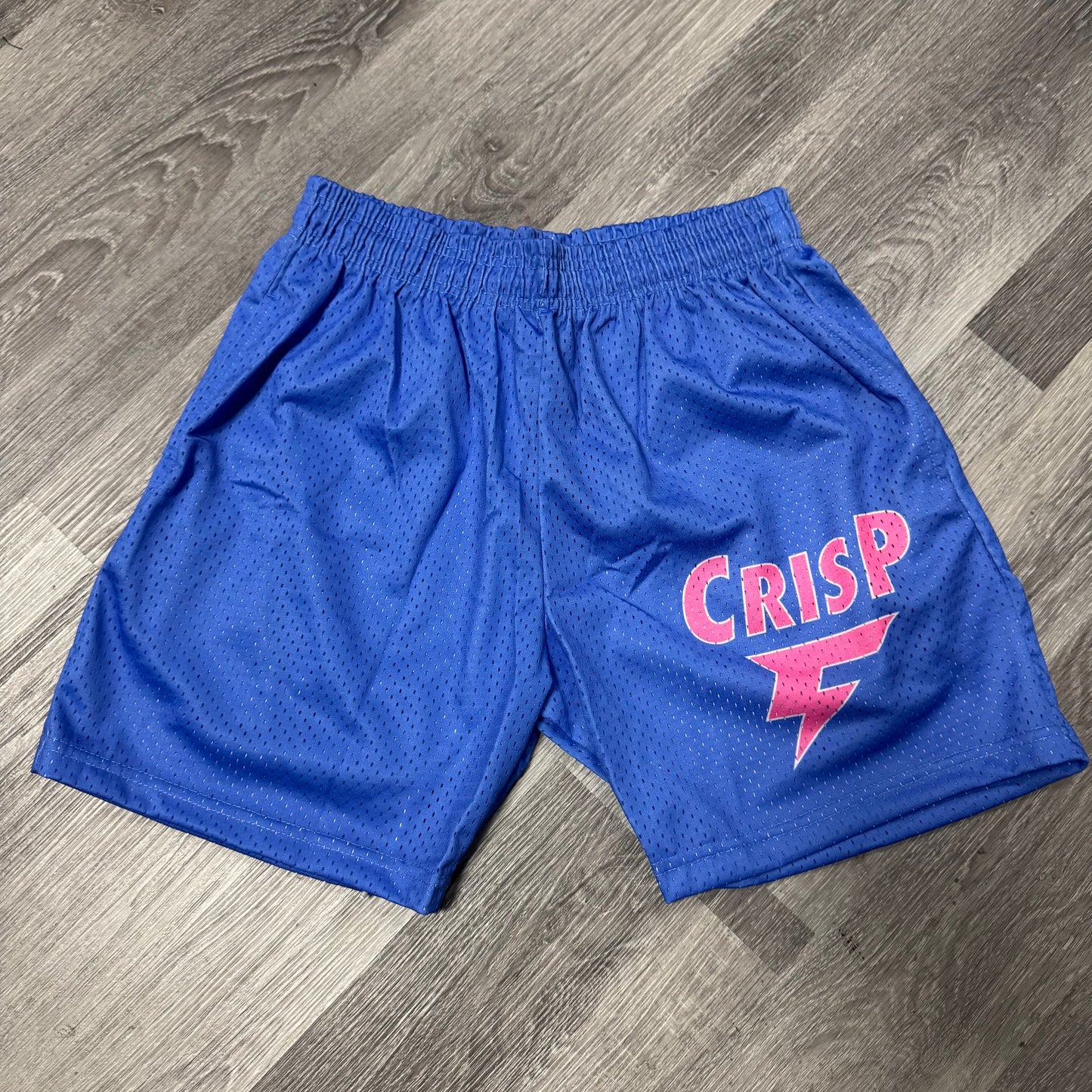 Crispy NYC Logo Mesh Shorts (Cotton Candy)