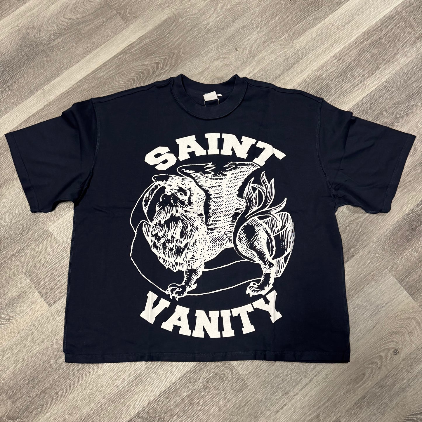 Saint Vanity Griffin Logo Tee (Navy/White)