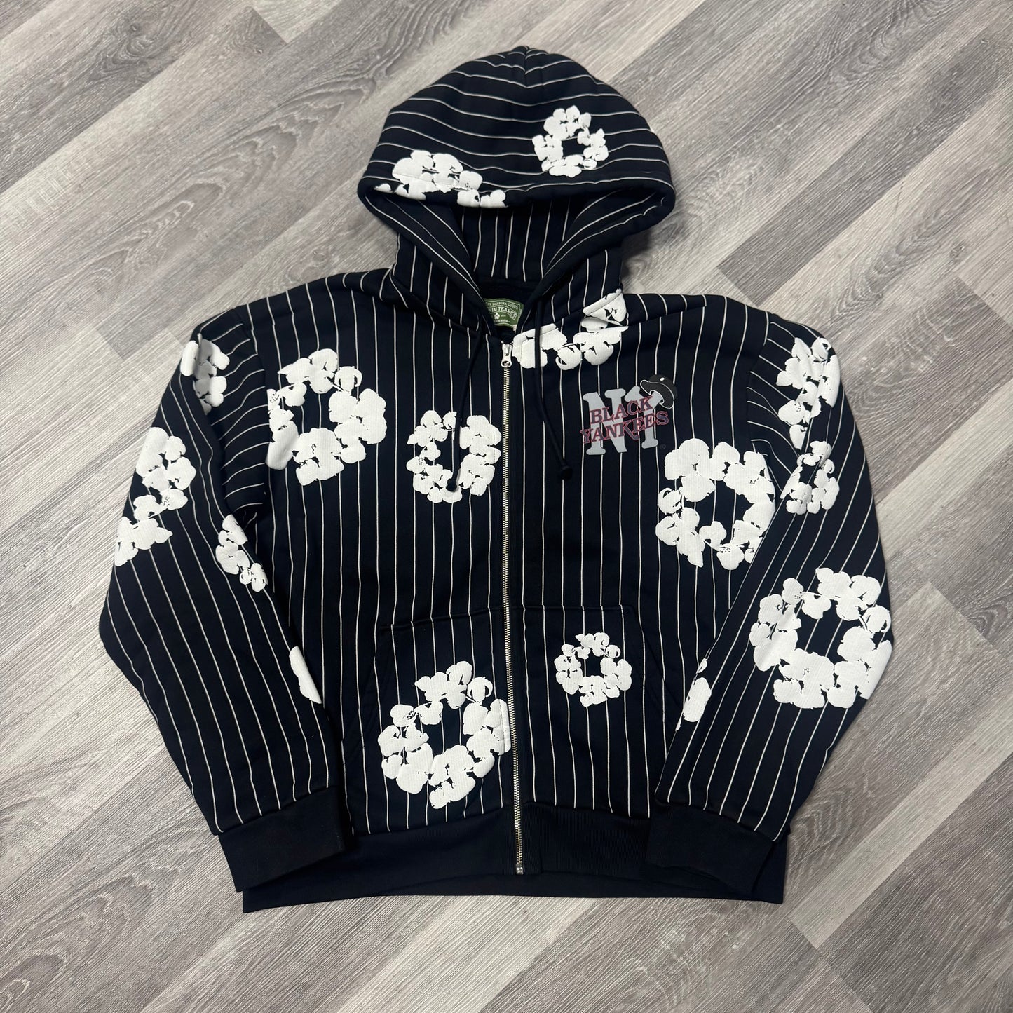 Denim Tears Yankees Zip Up Hoodie (Black)