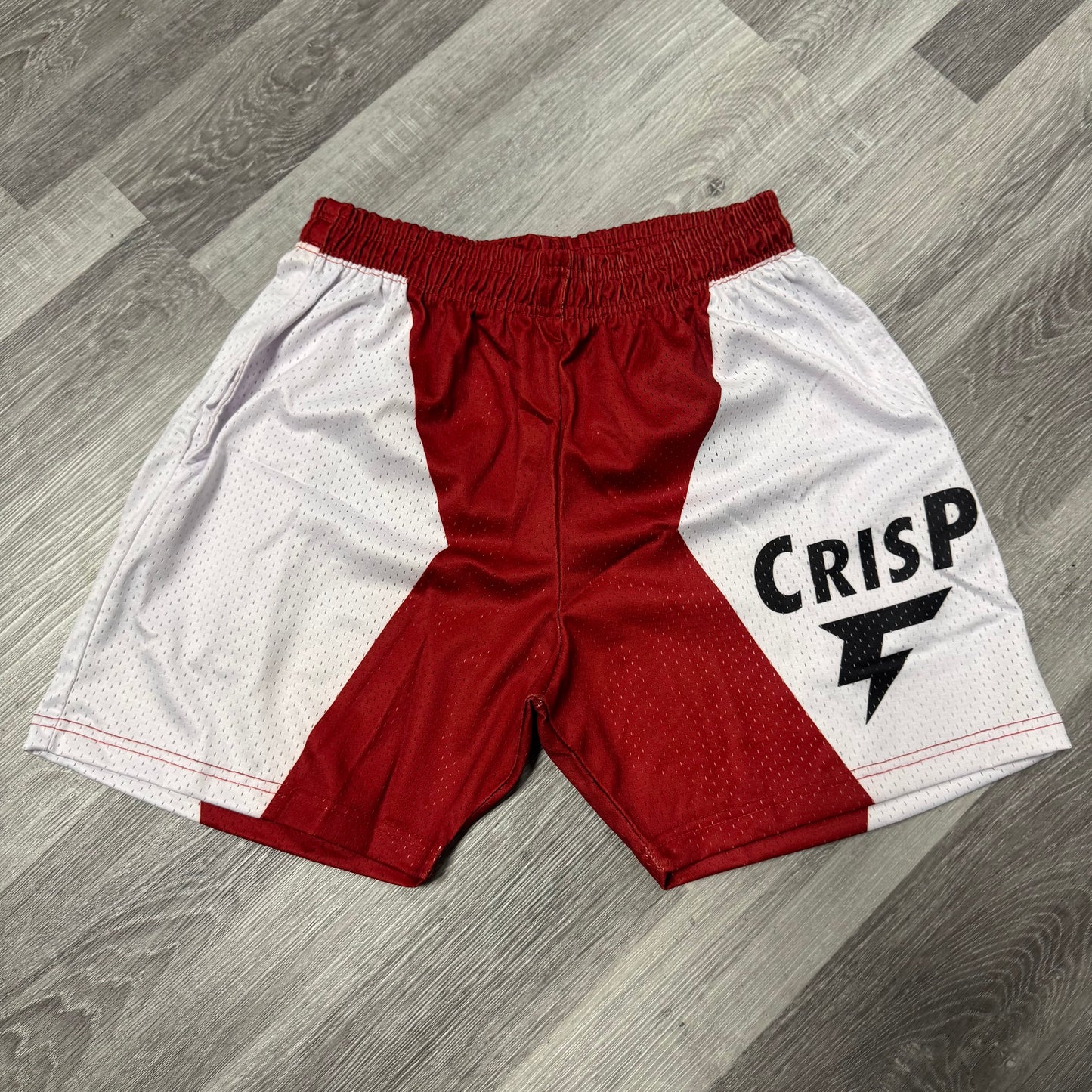 Crispy NYC Logo Mesh Shorts (Maroon/White)