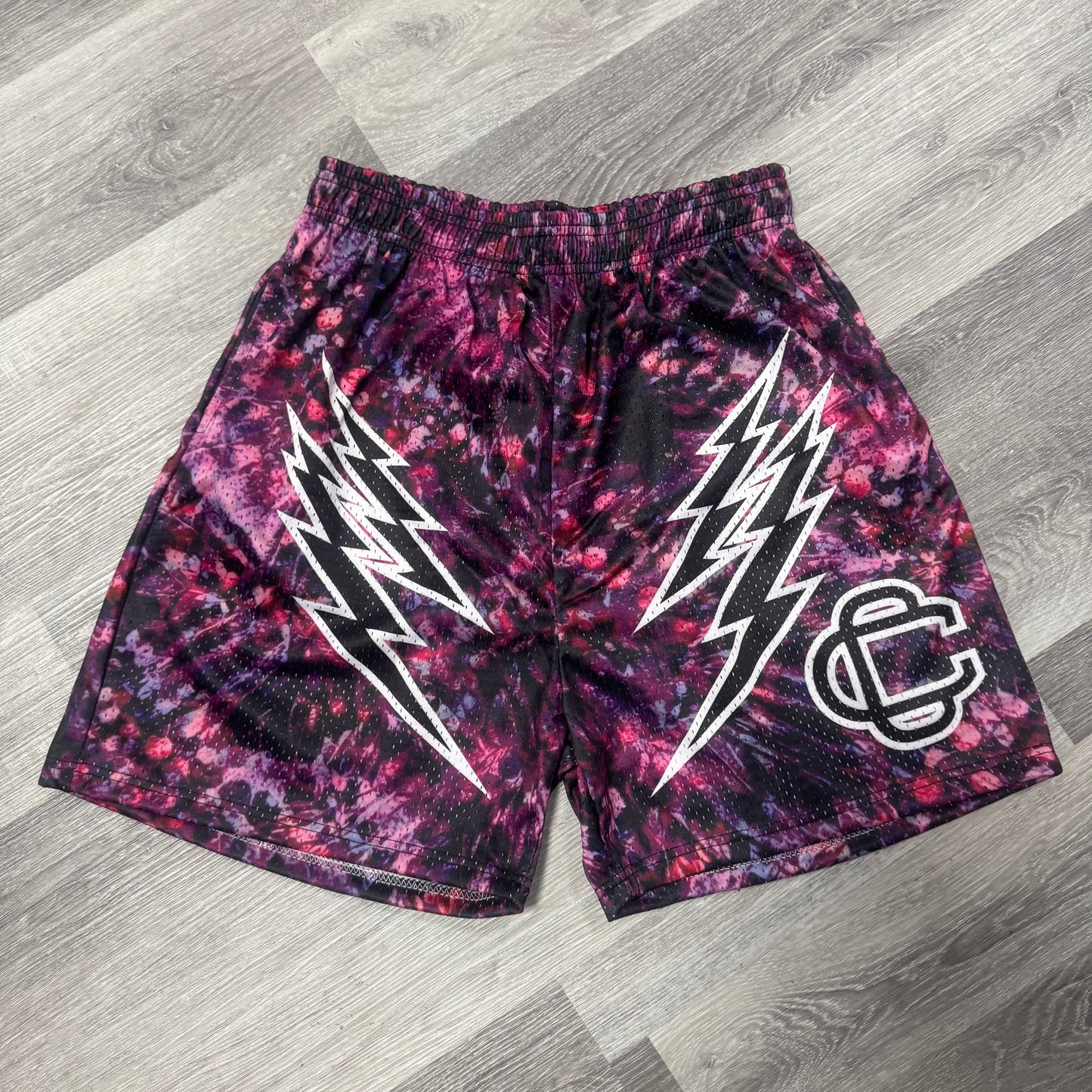 Corrupted Creative Magenta Monarch Mesh Shorts