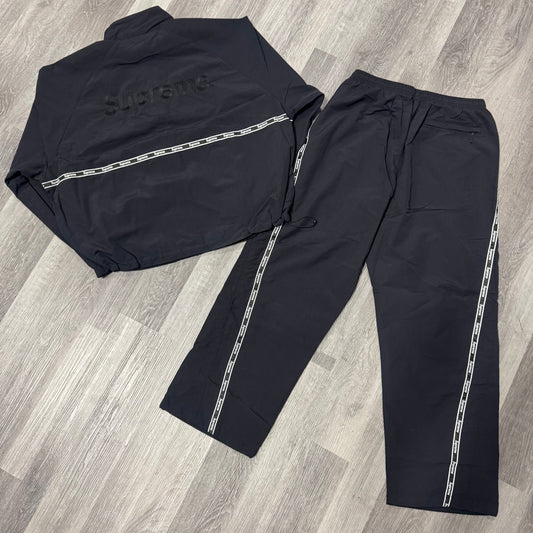 Supreme Logo Taping Tracksuit (Black)