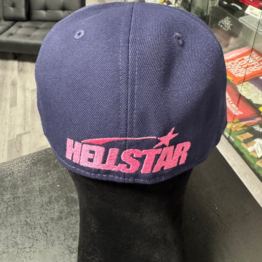 Hellstar Fitted Hat (Navy/Pink)
