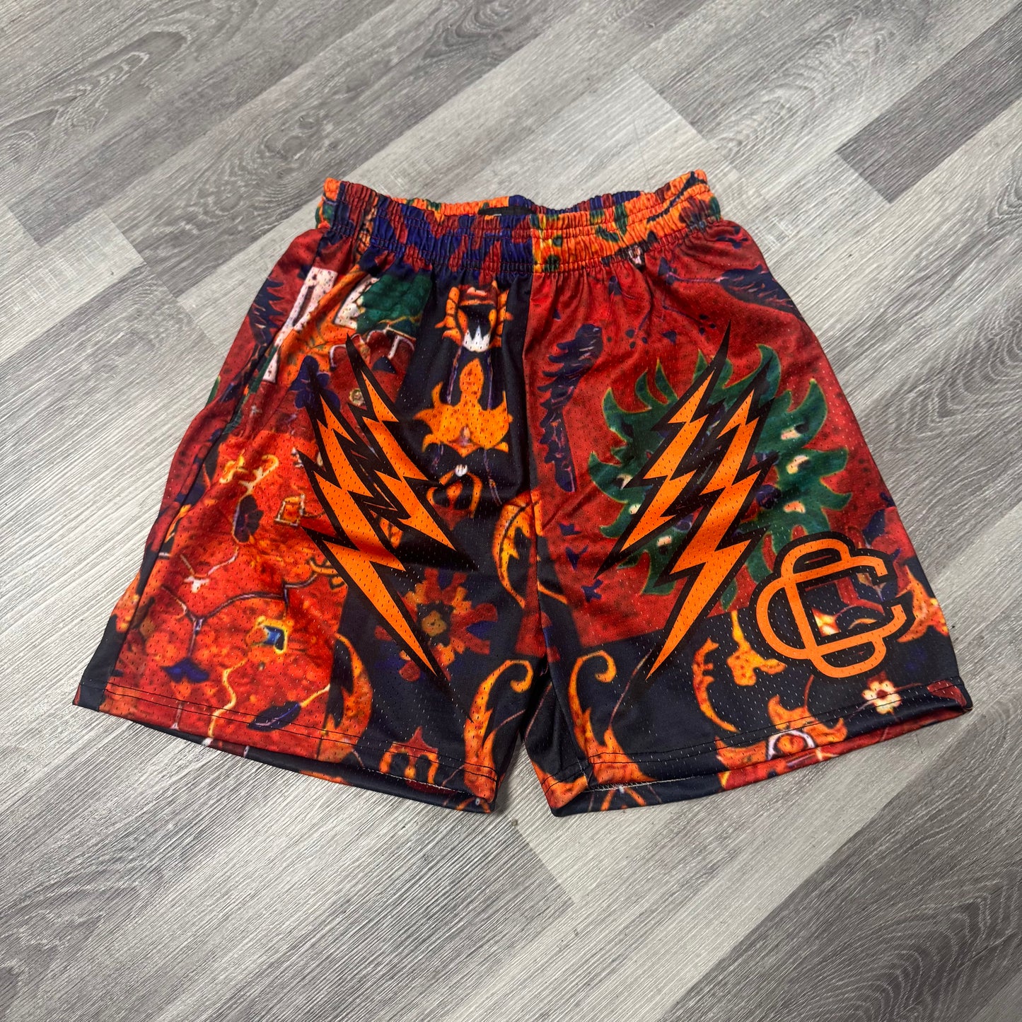 Corrupted Creative Orange Craze Mesh Shorts