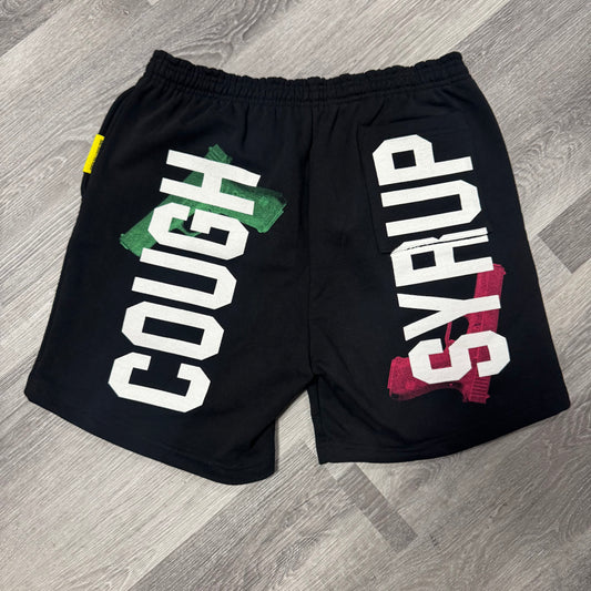 Thats a Awful Lot Of Cough Syrup Glock Sweat Shorts (Green/Red)