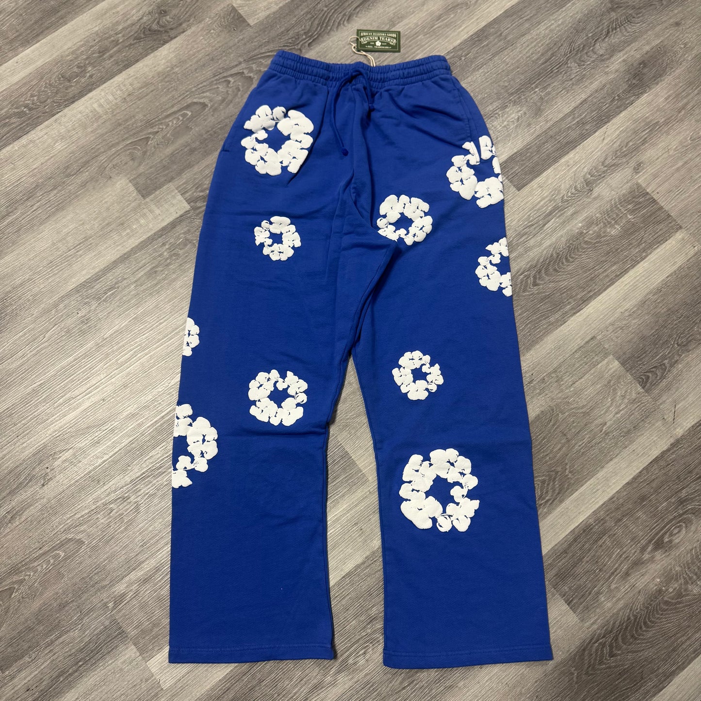 Denim Tears Cotton Wreath Relaxed Sweatpants (Blue)