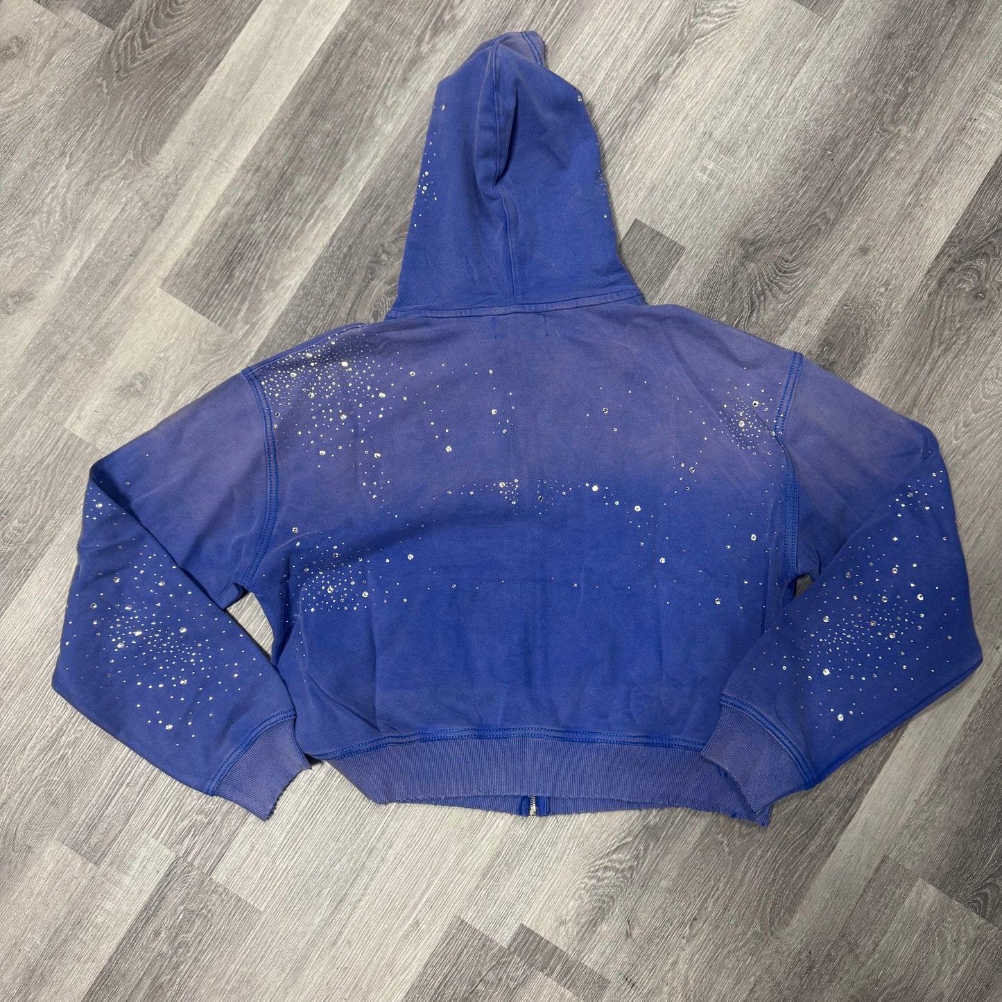 Valley Dreams Classico Rhinestone Zip Up Hoodie (Blue)