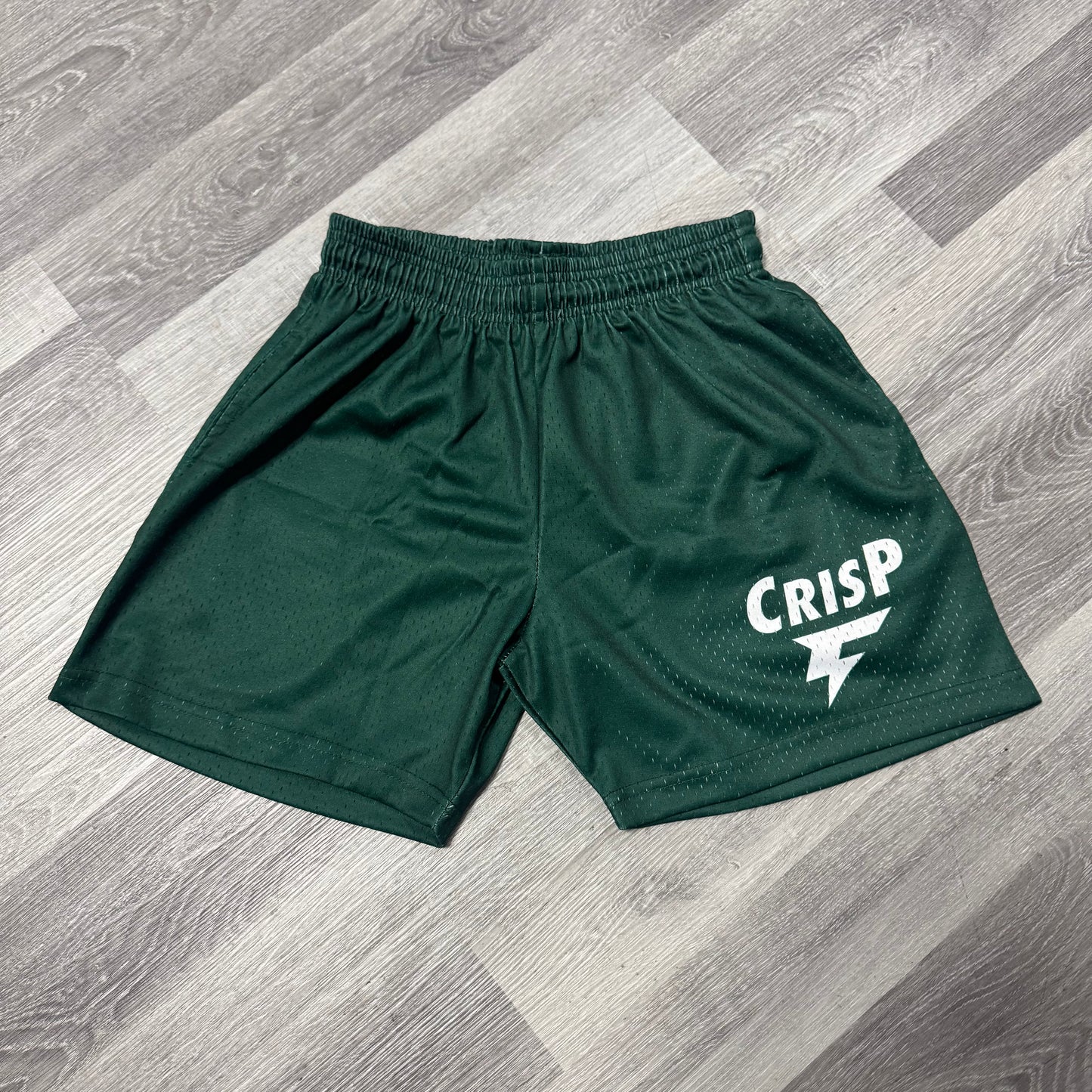 Crispy NYC Logo Mesh Shorts (Forrest Green)