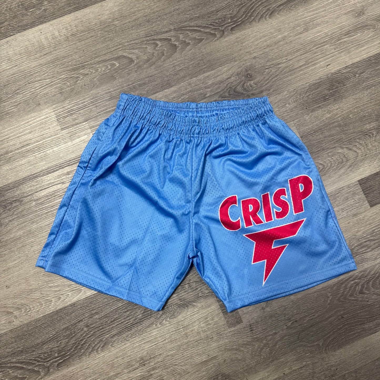 Crispy NYC Big Logo Mesh Shorts (Blue/Red)