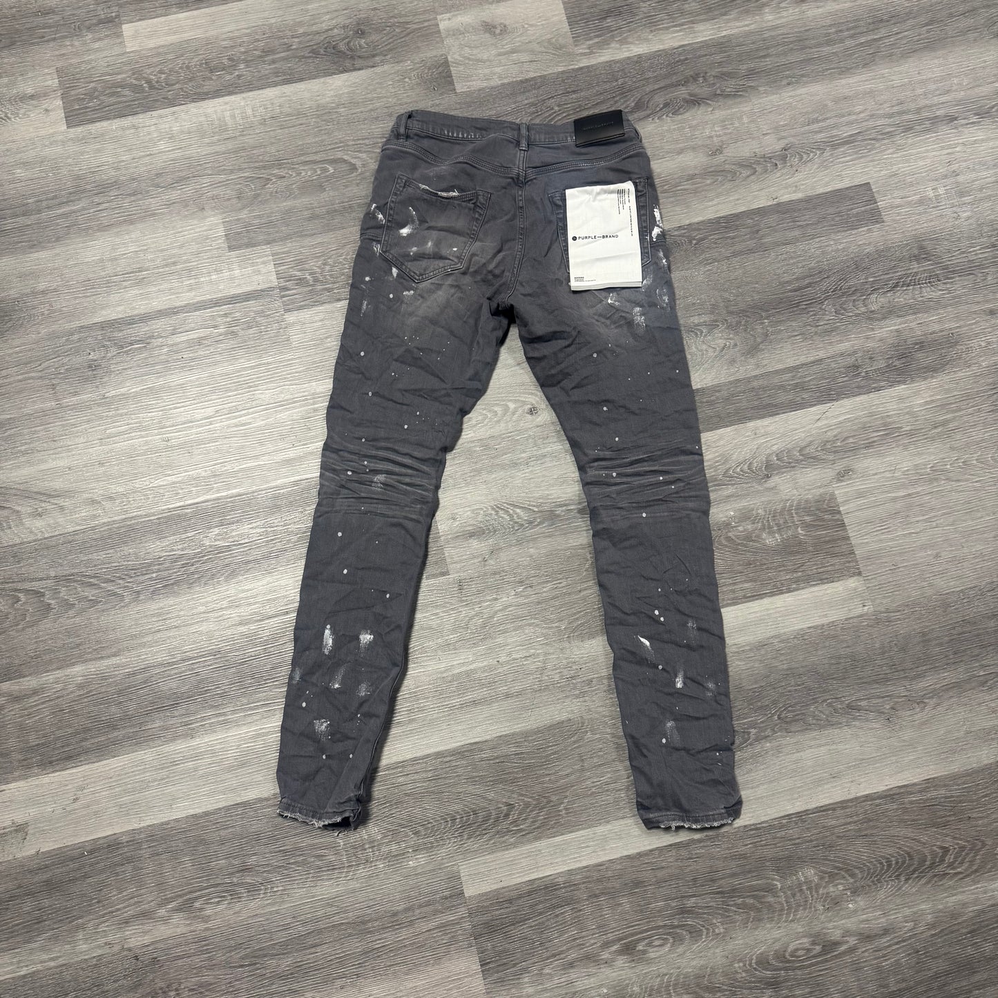 Purple Brand Cool Grey Knee Slit Denim Jeans
