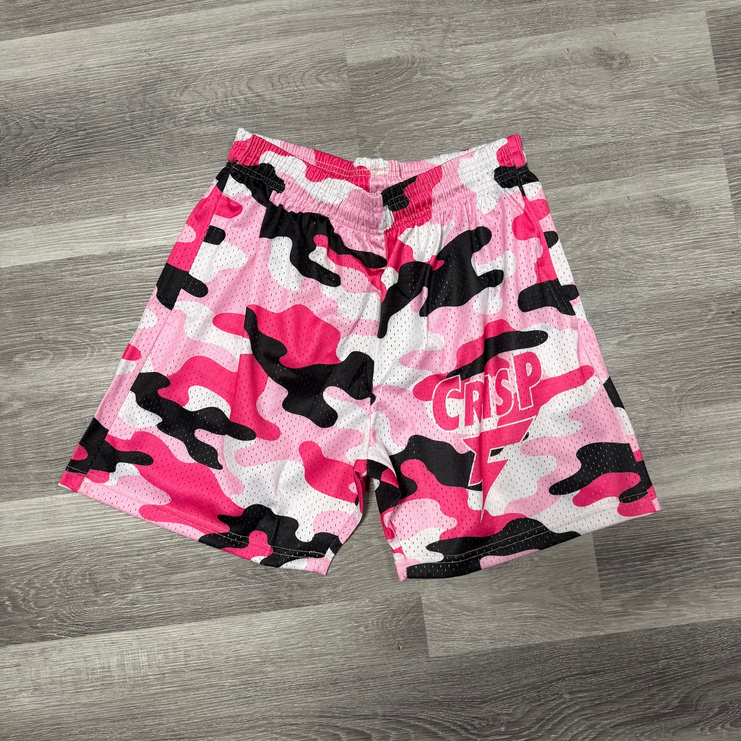 Crispy NYC Pink Recon Logo Mesh Shorts