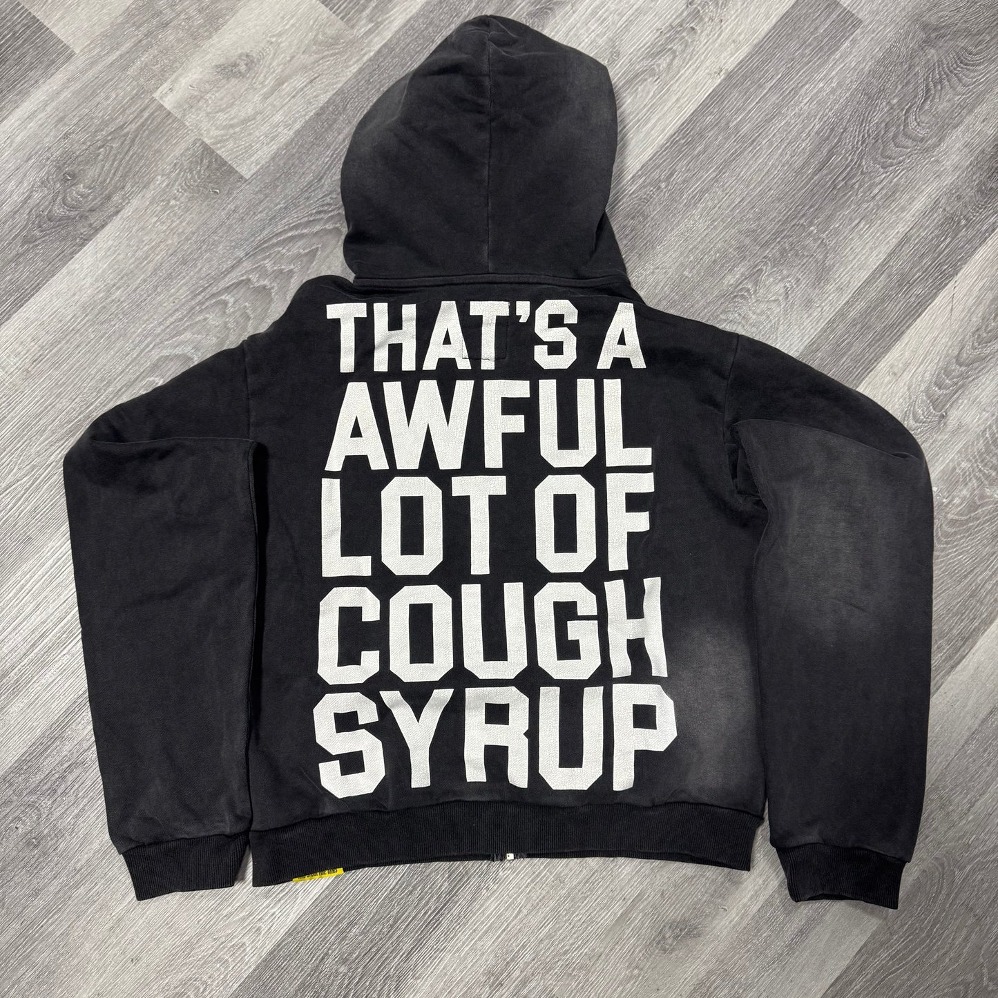 Thats a Awful Lot Of Cough Syrup Reaper Full Zip Up Hoodie (Black)