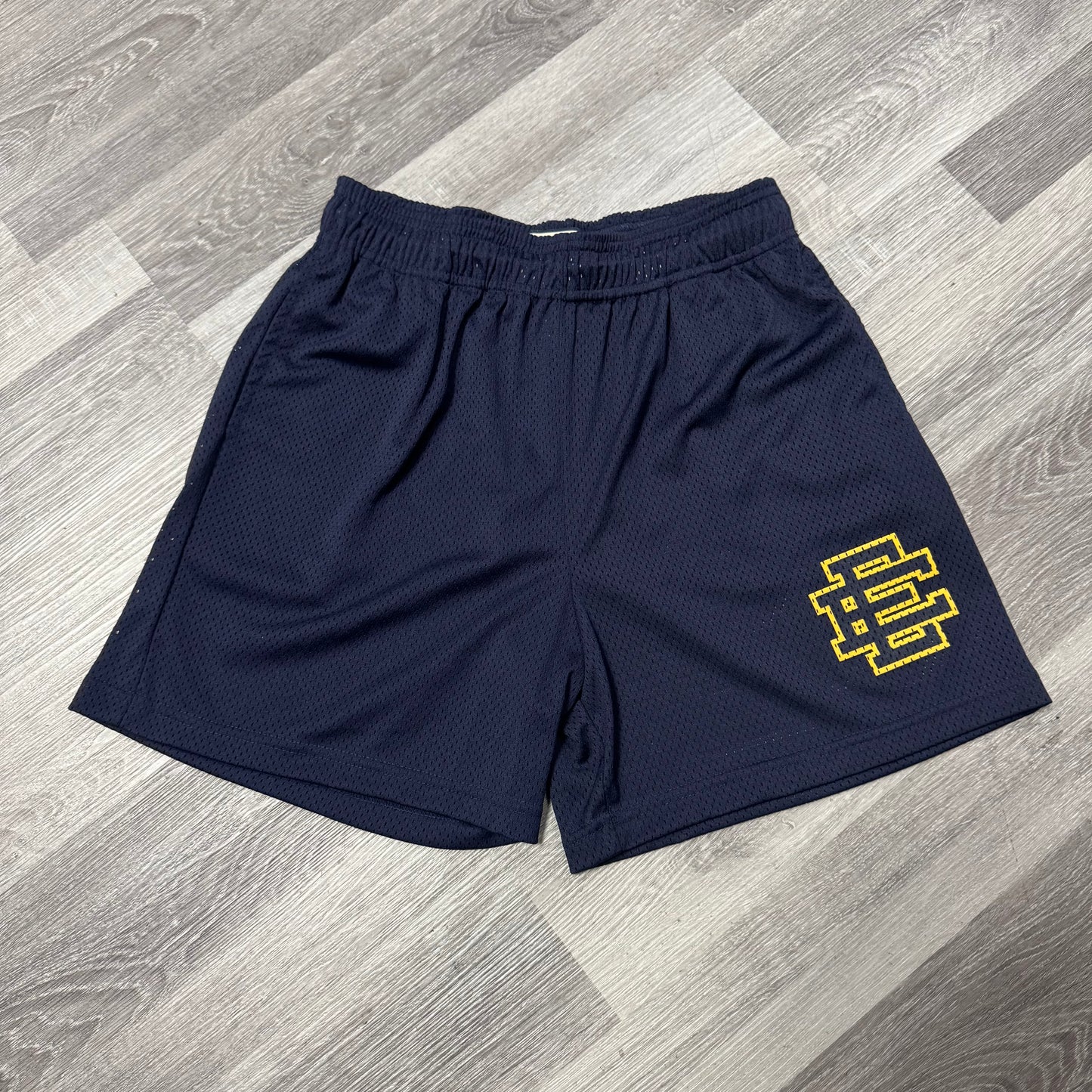 Eric Emanuel Mesh Shorts (Navy/Yellow)