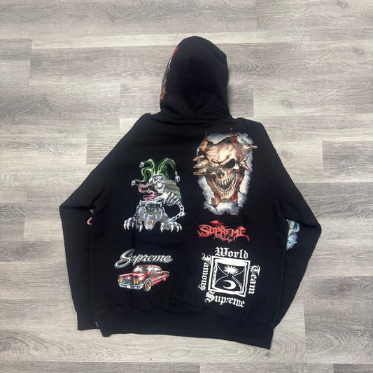 Supreme Sticker Hoodie (Black)