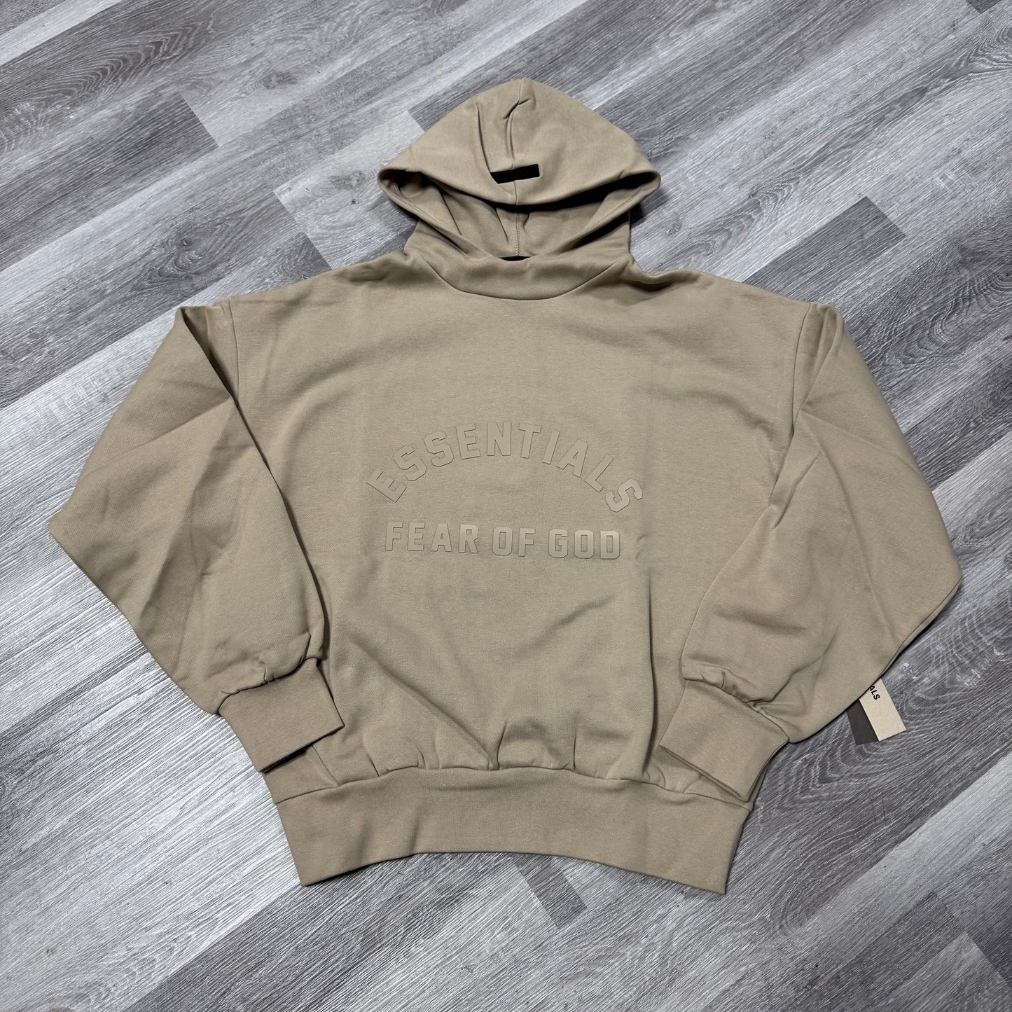 Essentials Arch Logo Fear of God Hoodie (Dusty Beige)