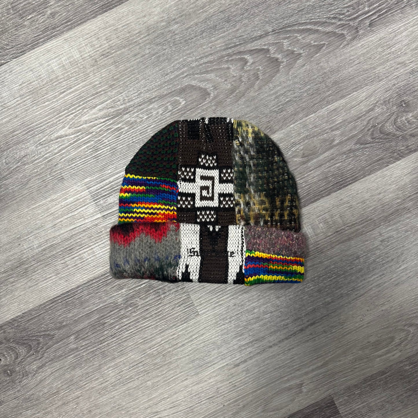 Supreme Patchwork Beanie (Brown)