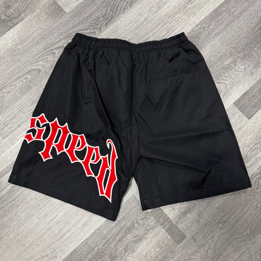 Godspeed OG Logo Nylon Shorts (Bred)