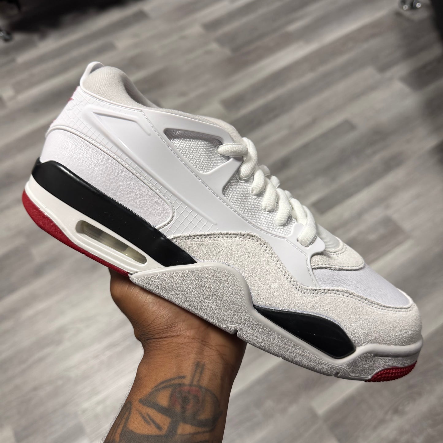 Jordan 4 RM White Fire Red