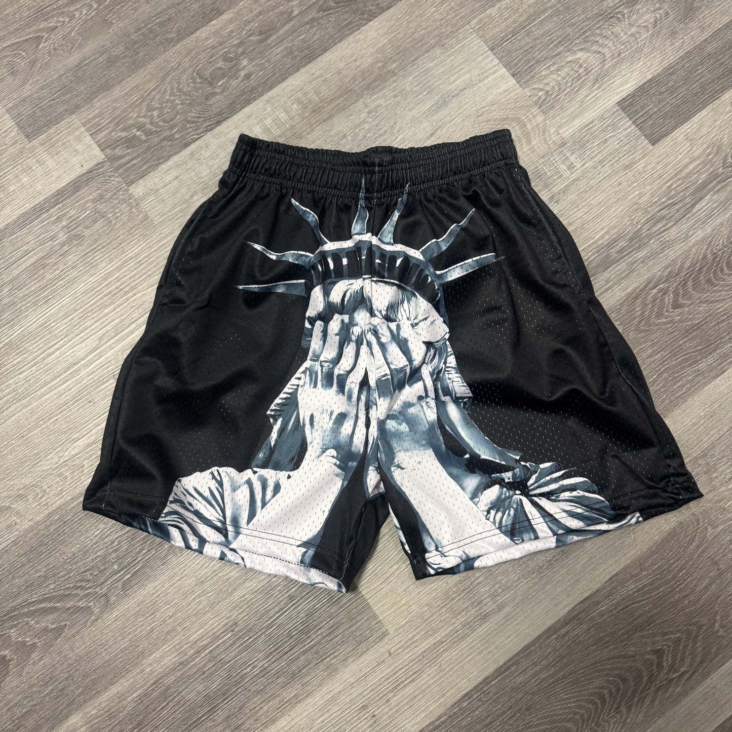 Corrupted Creative Lady Liberty Mesh Shorts
