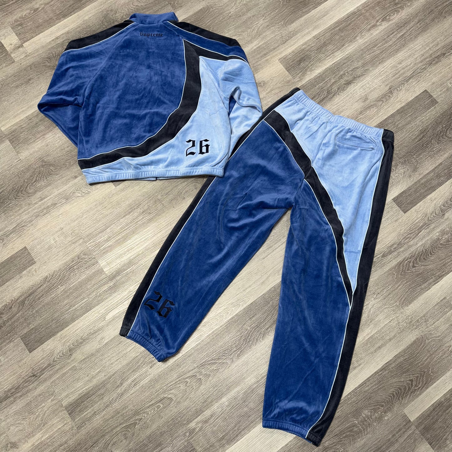 Supreme UmBro Velour Track Suit (Blue)
