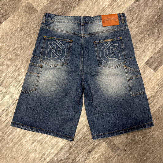 Godspeed Twin Panel Denim Shorts (Blue)
