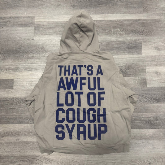 Thats A Awful Lot Of Cough Syrup Classic Hoodie (Grey/Blue)